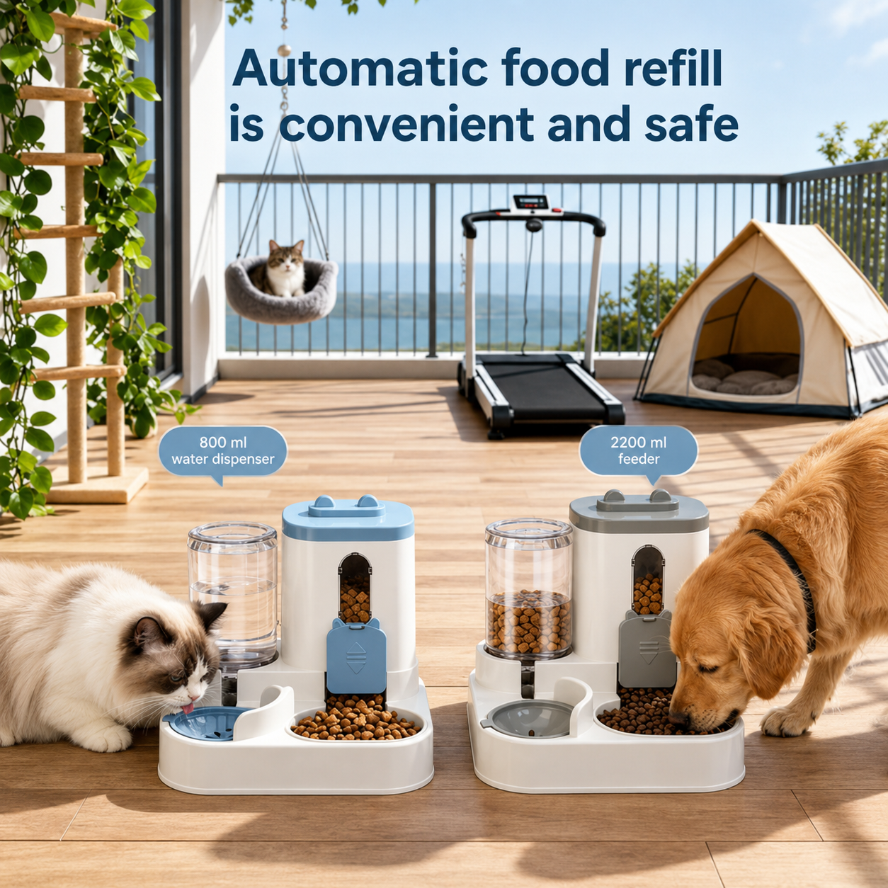 DuoFeed AquaPet 2-in-1 Automatic Feeder & Waterer | Wuvpets
