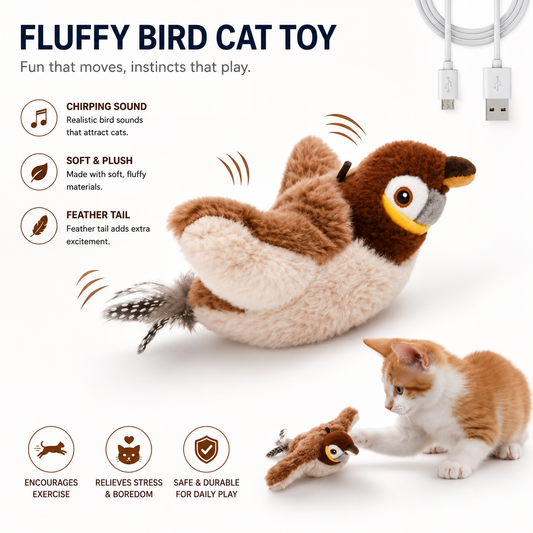 USB Rechargeable Interactive Bird Cat Toy | Wuvpets