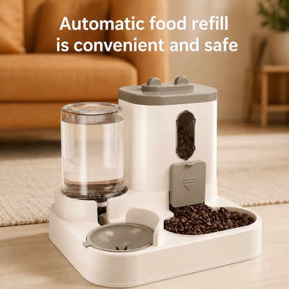 DuoFeed AquaPet 2-in-1 Automatic Feeder & Waterer | Wuvpets