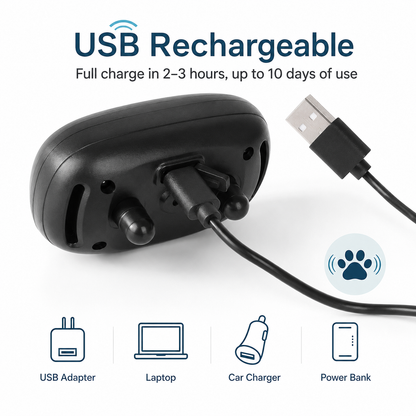 Ultrasonic Anti-Bark Collar — USB Rechargeable | Wuvpets