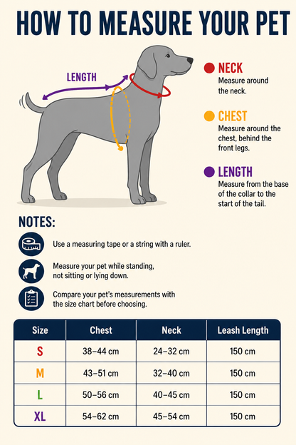 Secure Adjustable Dog Harness with Leash | Wuvpets