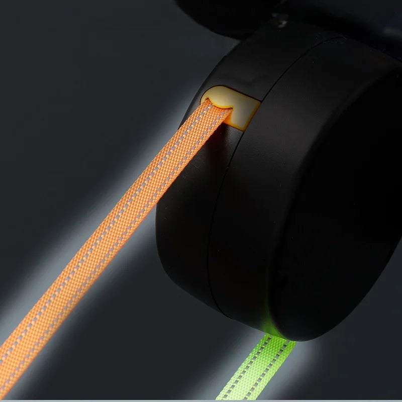Double Retractable Leash with LED Light & Poop Bag Holder | Wuvpets
