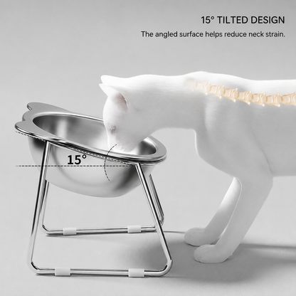 15-Degree Tilted Elevated Pet Bowl | Wuvpets