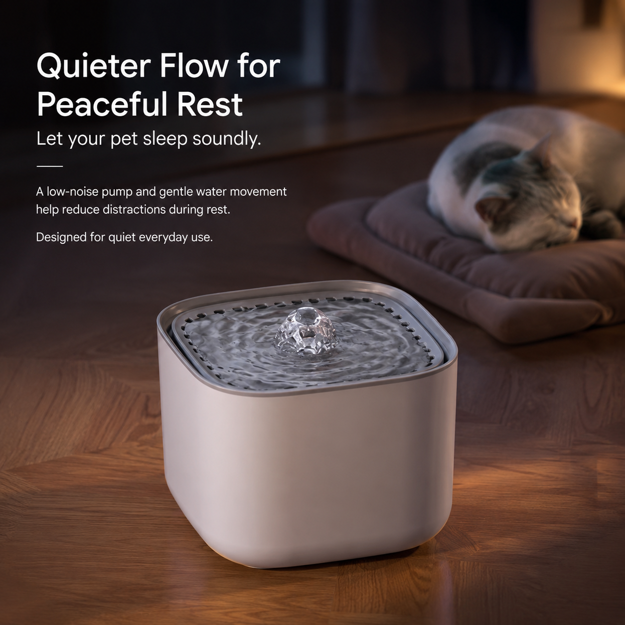 Silent Automatic Cat Water Fountain 3L with USB Filter | Wuvpets