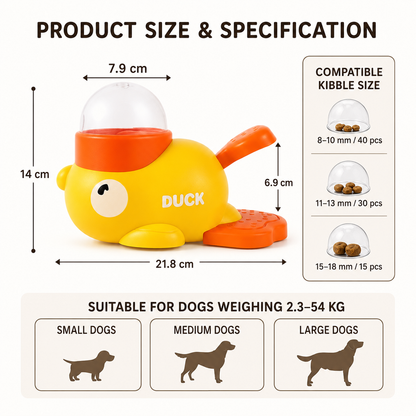 Duck-Shape Slow Feeder Snack Bowl | Wuvpets