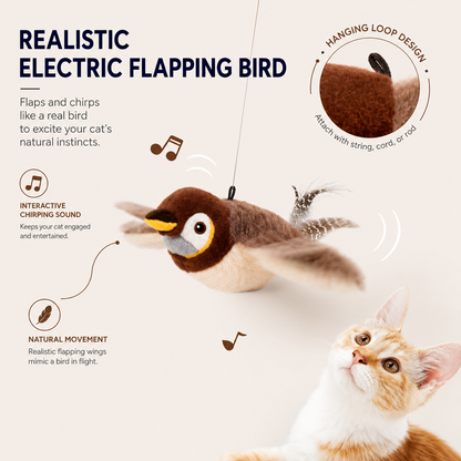 USB Rechargeable Interactive Bird Cat Toy | Wuvpets