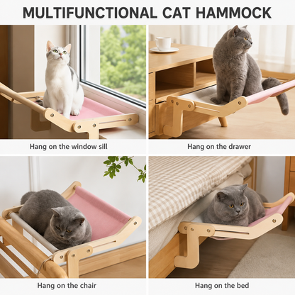 Suspended Cat Hammock with Net | Wuvpets